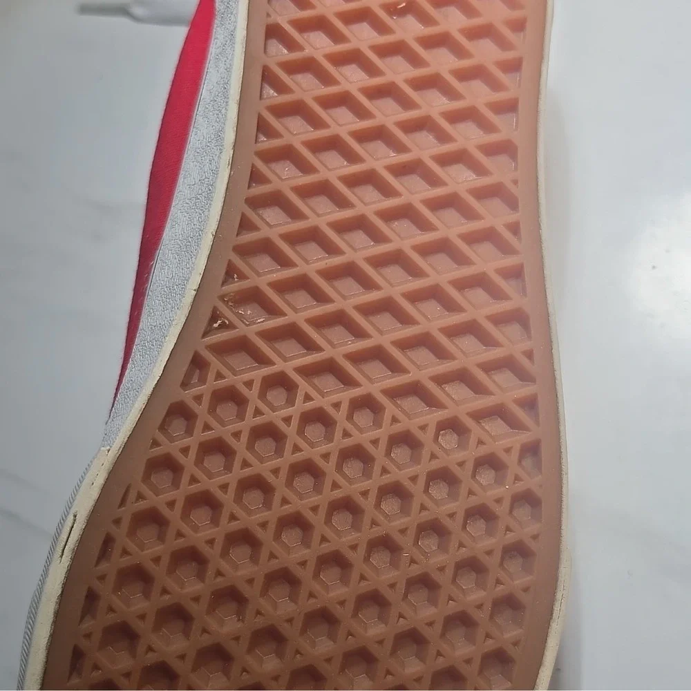 VANS Old Skool Red/White Canvas Low Top Lace Up Women's Casual Sneakers